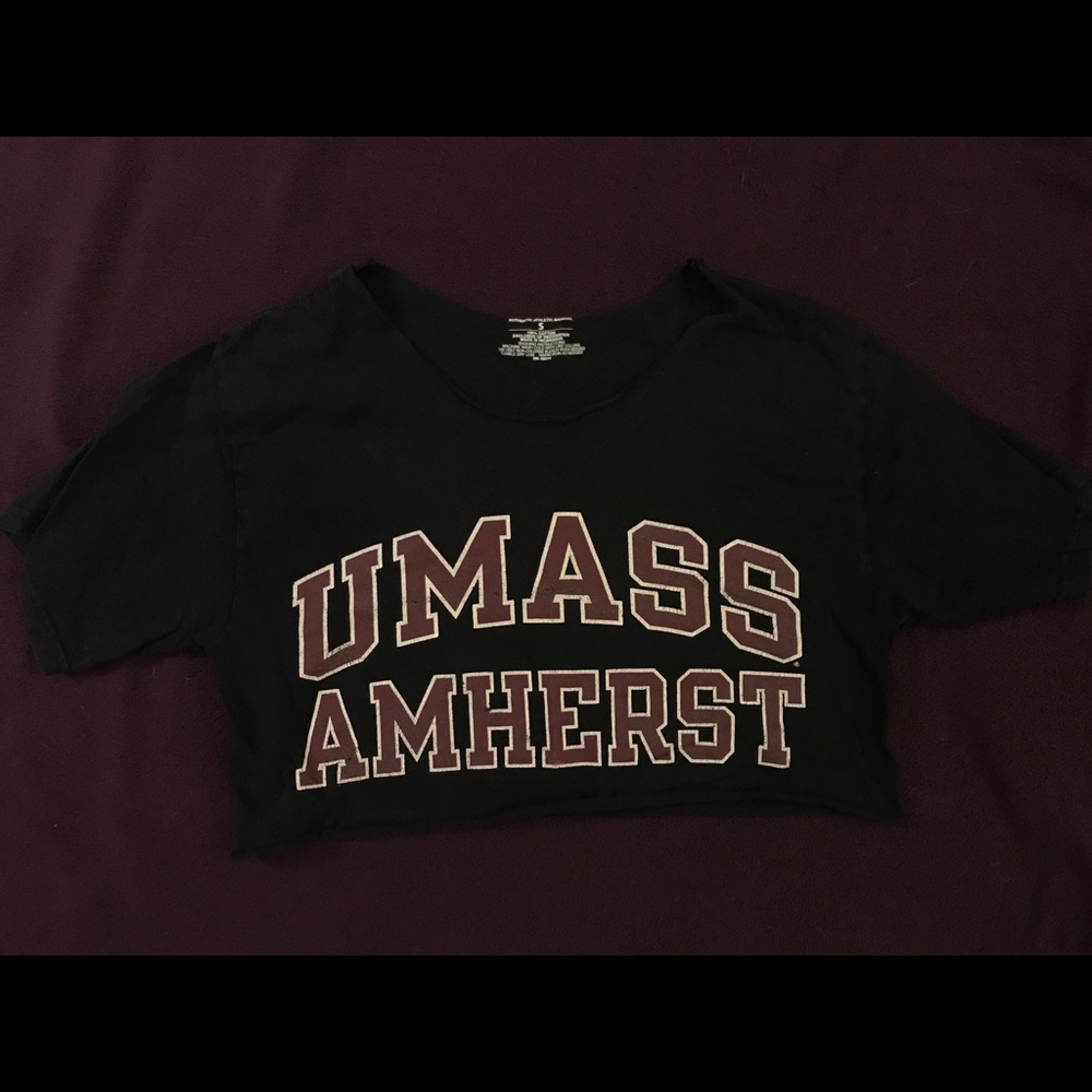 Fun cropped UMass Tee